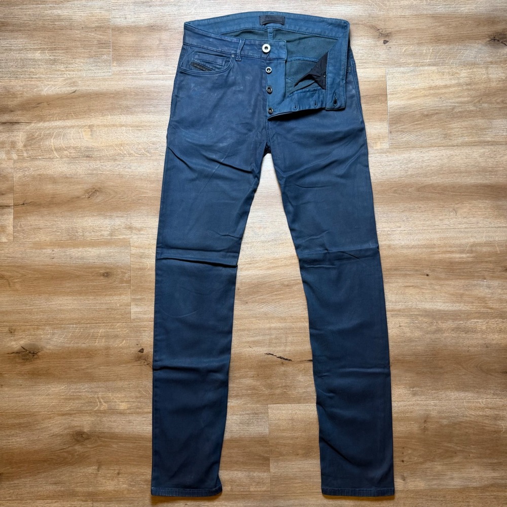 Diesel Black Gold Jeans Mens 27x30 Blue Type-247 Coated Slim Fit Stretch Denim